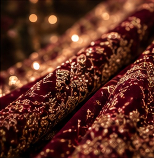 Gold embroidery detail